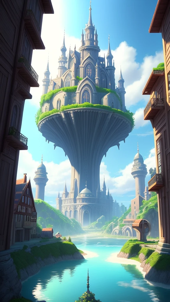 Non-existing world, Final Fantasy world. beautiful. City