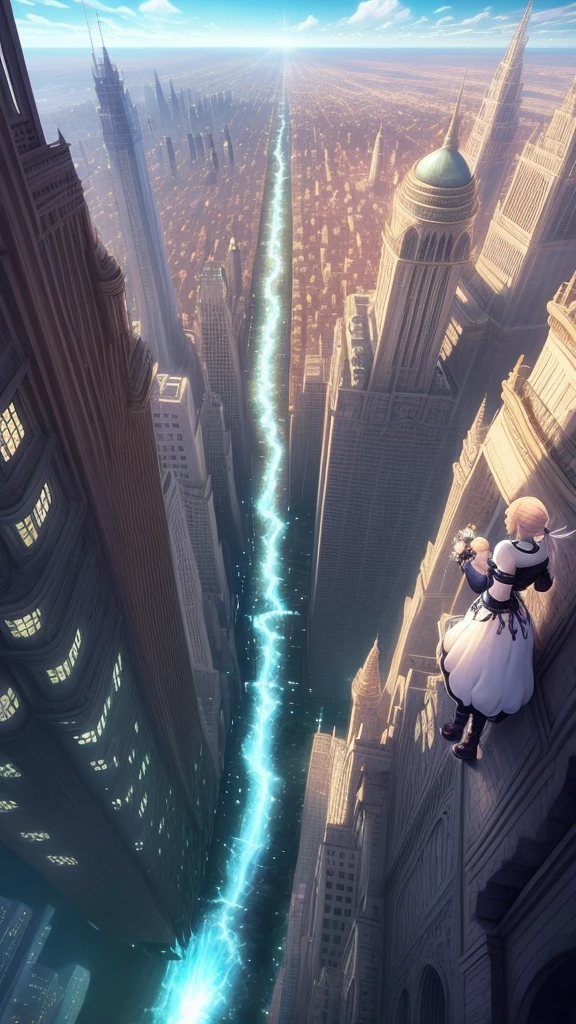  Final Fantasy world. beautiful. City.people 
