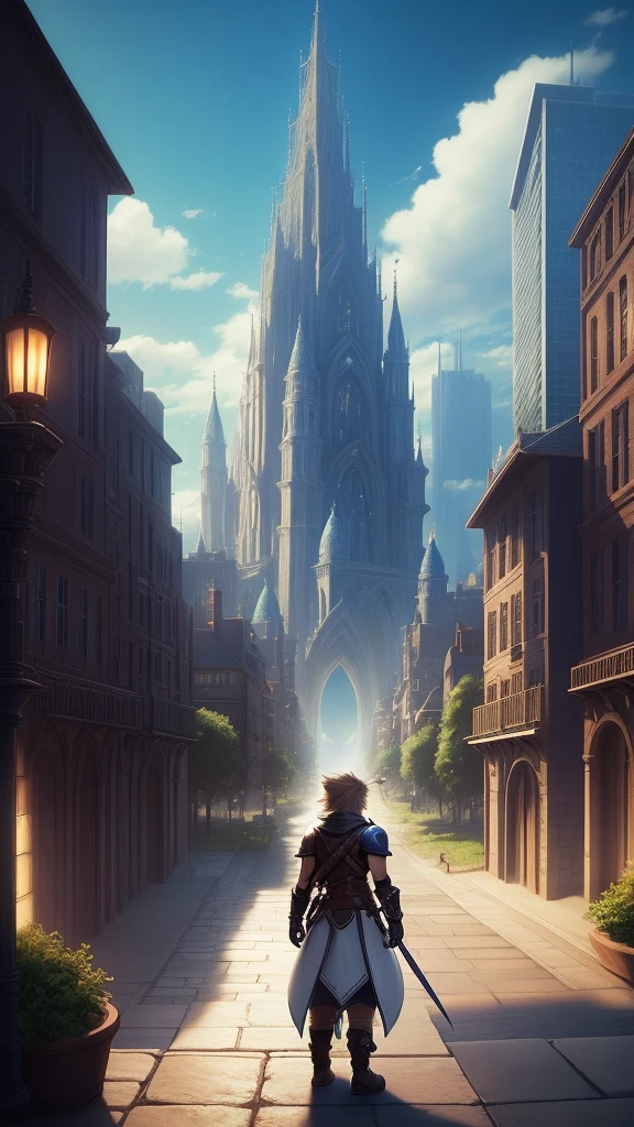  Final Fantasy world. beautiful. City.people 
