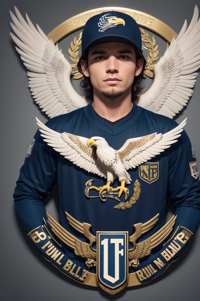 Create an emblem for my football team, who are called village boys, put an eagle in the center of the image and don't be too detailed