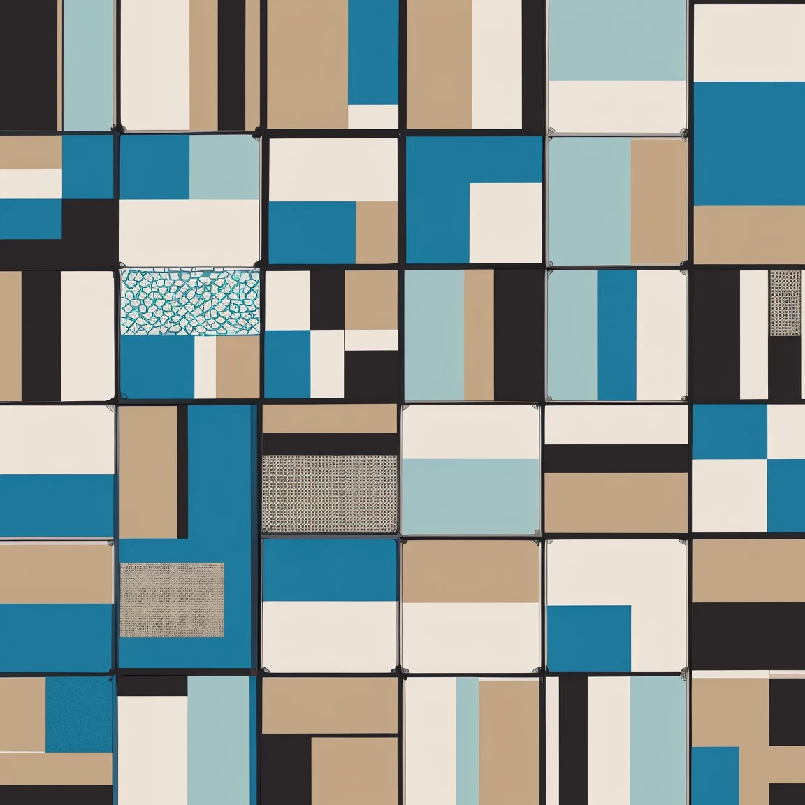 abstract pattern, 3 neutral cool colors, poster (posterCubes style:1.3), repeating pattern, masterpiece, best quality, ultra-detailed:1.4,