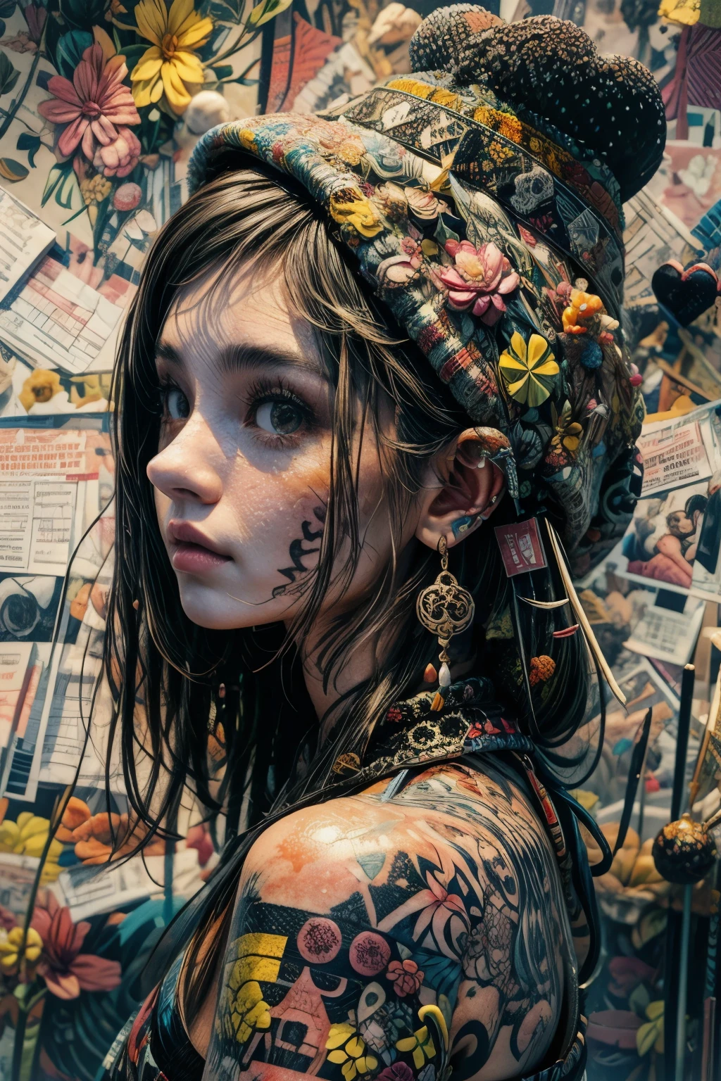 beautiful woman with tattoos