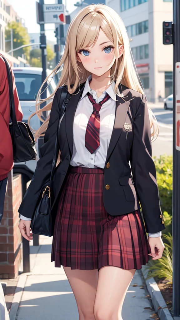 Casually dressed high school girl