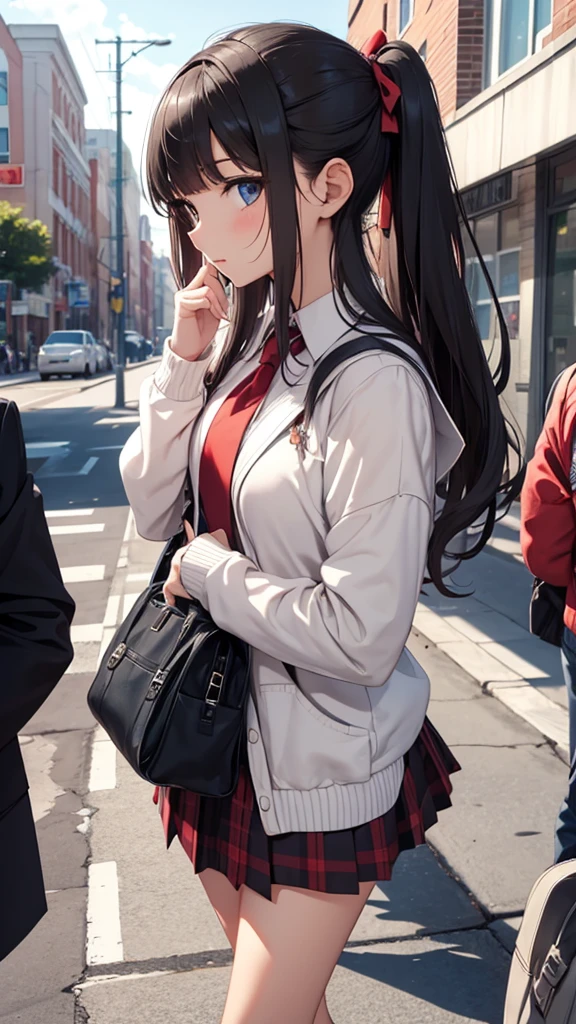 Casually dressed high school girl