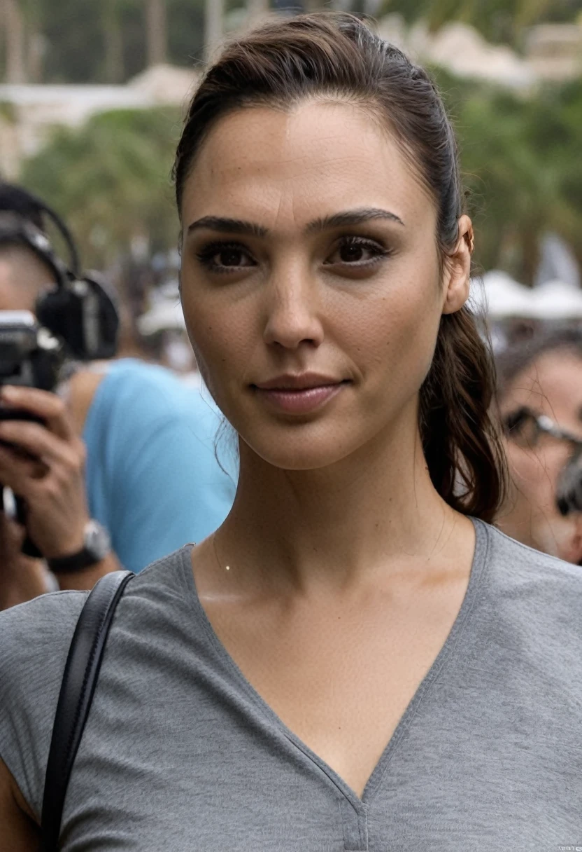  (( high quality random Erotic celebrity  shot ))  ( GalGadot, she is walking randomly on a vacation area, Photorealistic , lora, emmawatson ,random expression , random move  , woman, actress , realistic babe )  ,tight sweaty  tshirt ,  extremely realistic skin texture , extremely erotic , tall woman, fit fleshy figure ,  tired woman, shiny sweaty skin , erotic angle (  depth of field, detailed face  insanely detailed skin texture, perfect body parts anatomy ,hyper detailed features )