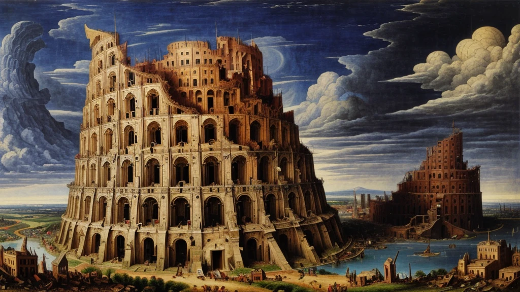 Tower of Babel in ruins