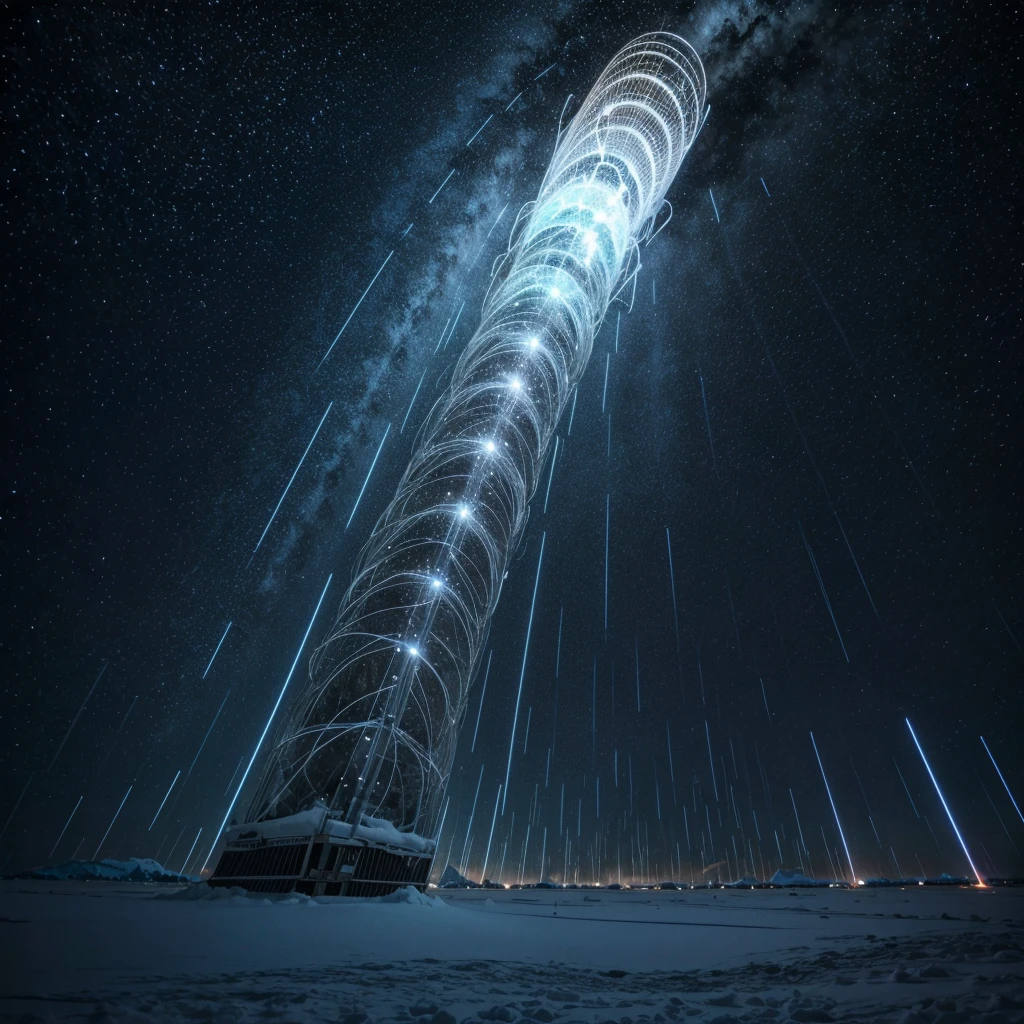 Secret HAARP project with several antennas connected in Antarctica to control the weather