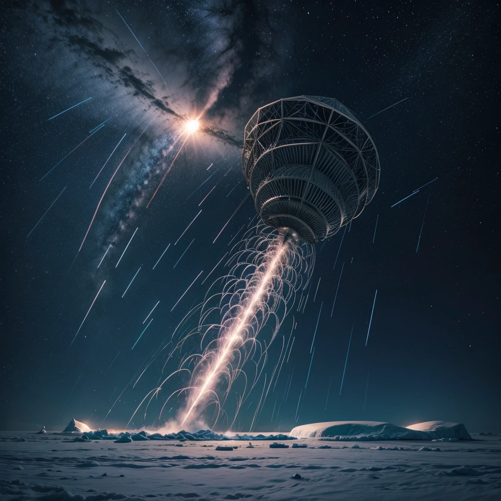 Secret HAARP project with several antennas connected in Antarctica to control the weather
