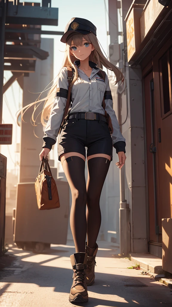 Engineer girl full body