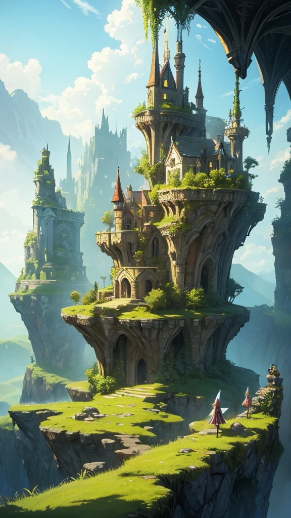 Fantasy landscape with fairies