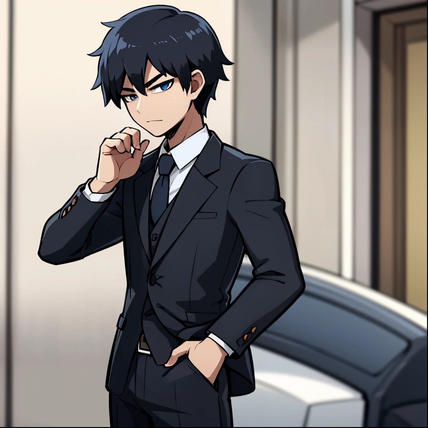 Salaryman male 33 years old Approachable An illustration