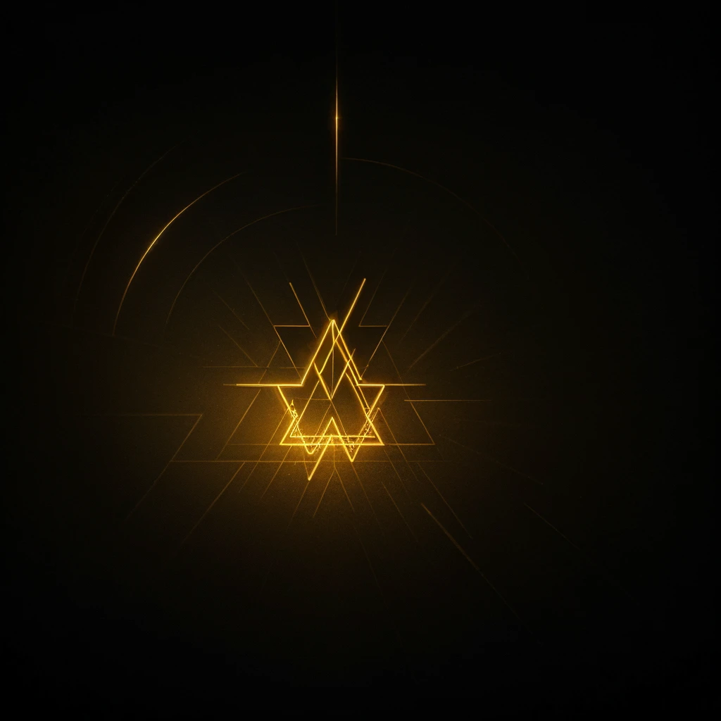 Golden neon patterns on black background, magic, good quality