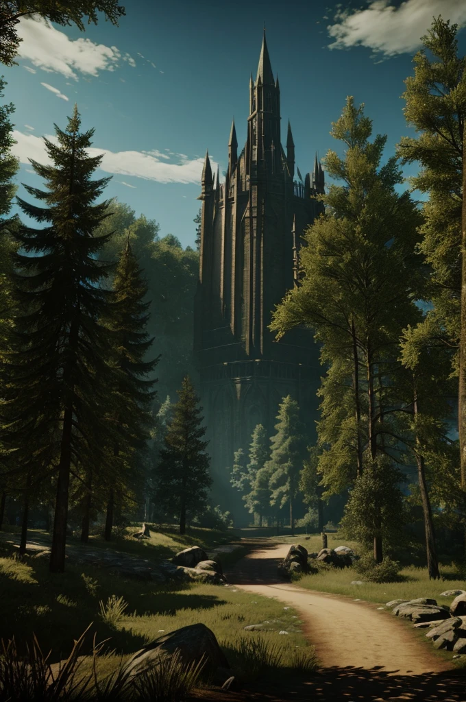 Game dragon age image with medieval forested background