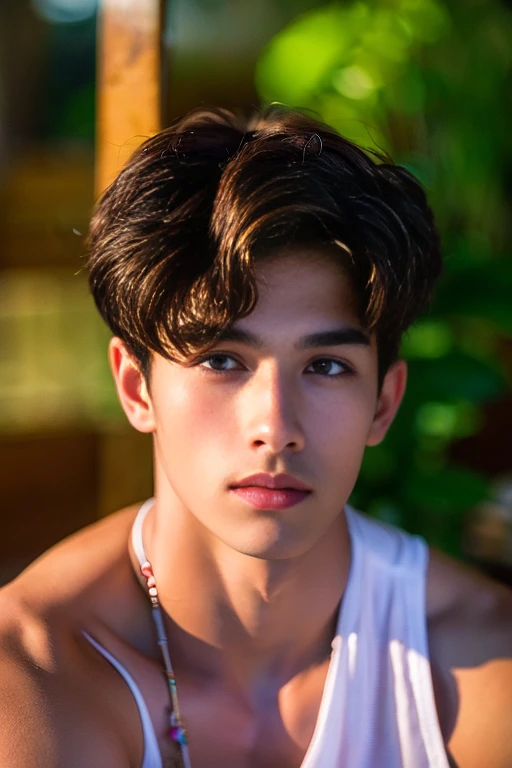 Realistic photography, 8k ,Thai man with brown hair, handsome