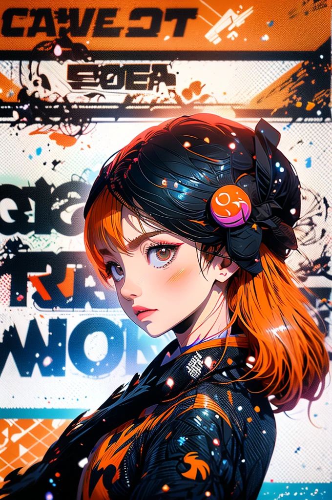 1 girl, wearing haikyuu vallyball orange uniform,background vallyball court, Erza Scarlet