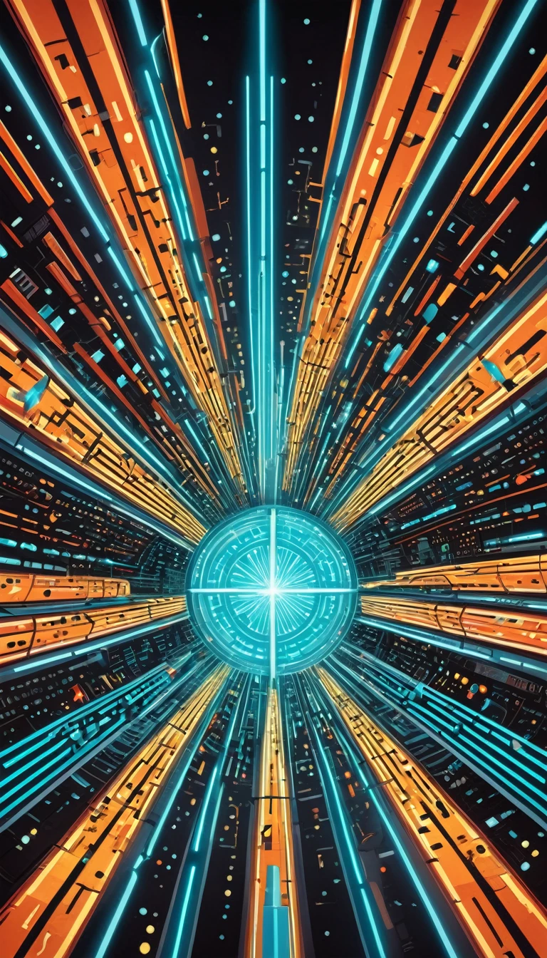 Immerse yourself in the pulsating rhythm of retro-futurism, The air is full of electricity, Patrons are immersed in a kaleidoscope of sounds and sensations, (masterpiece, best quality, professional, Perfect composition, very aesthetic, absurd, Extremely detailed, Intricate details:1.3)