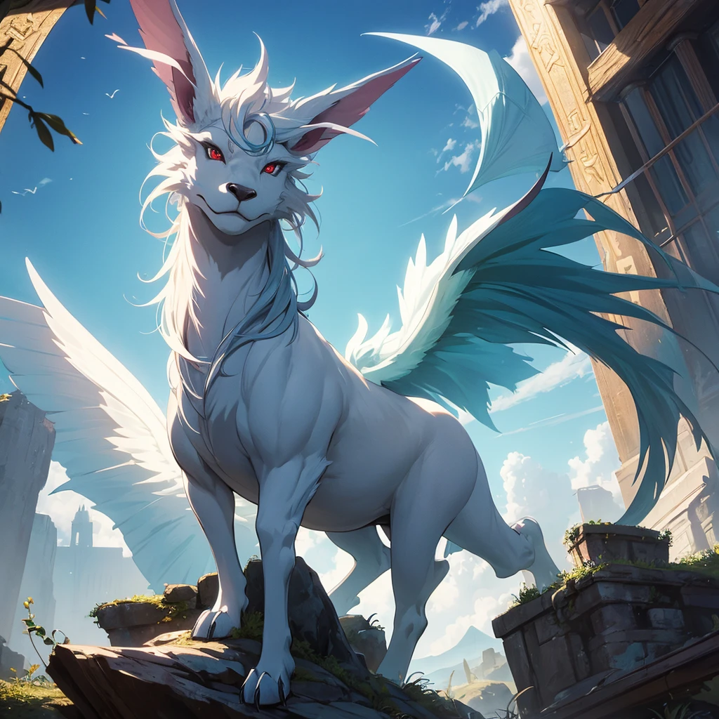 animal focus, (wild)+, fur, raised tail, large eyes, pupils, claws, (symmetrical)++, (dragon, knot, anatomically correct, anatomically correct, (anatomically correct, (animal, animal, masterpiece, best quality, by Hioshiru, Snowskau, Foxovh. Imbrato Impressionists, Nguyen Jia, Pino Diane, Detailed Background, Detailed Image, Detailed Hair, God Rays, High Details, Cinematic Lighting, (Avatar), Dragon