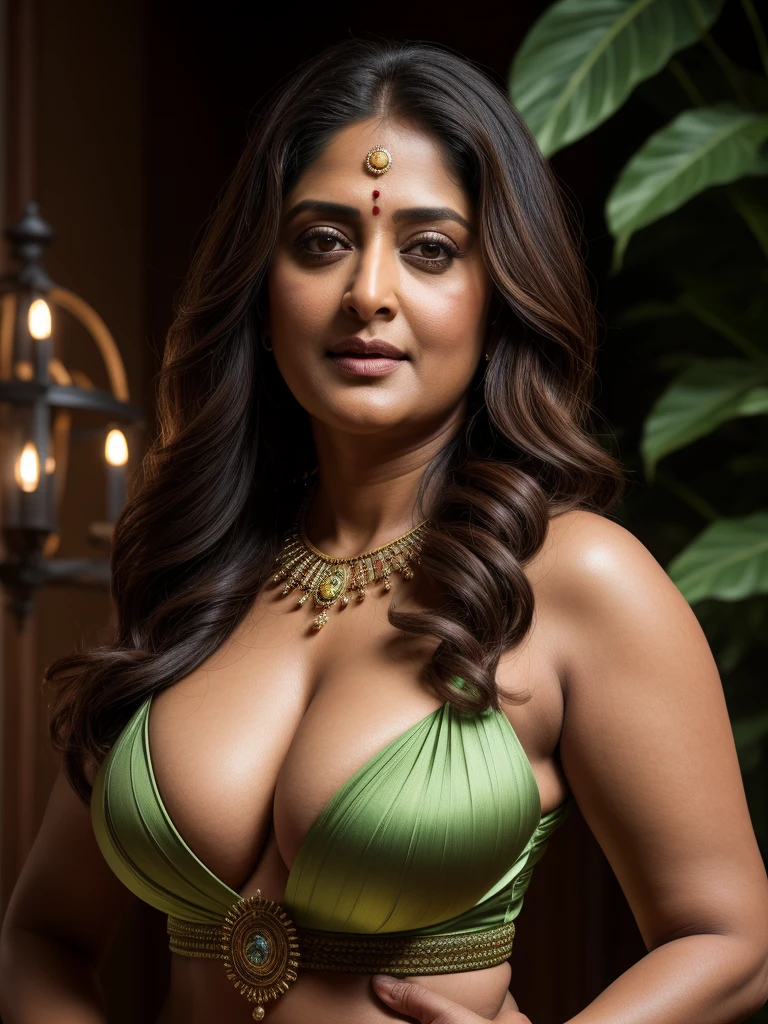 50yo mature MILF Anushka Shetty, thick figure, curvy, fleshy curvy figure, juicy figure, skin pores, high quality skin, feminine curve, motherly figure, mommy, momma, ((best quality)), ((masterpiece)), ((realistic)), Medusa, full body, the hair composed of countless small snakes, green eyes, female face,metal carved top, royal aura, trend on artstation , sharp focus, studio photo, intricate detail, very detailed, detailed eye, illustration, very detailed, sharp focus, digital render, professional, 4k