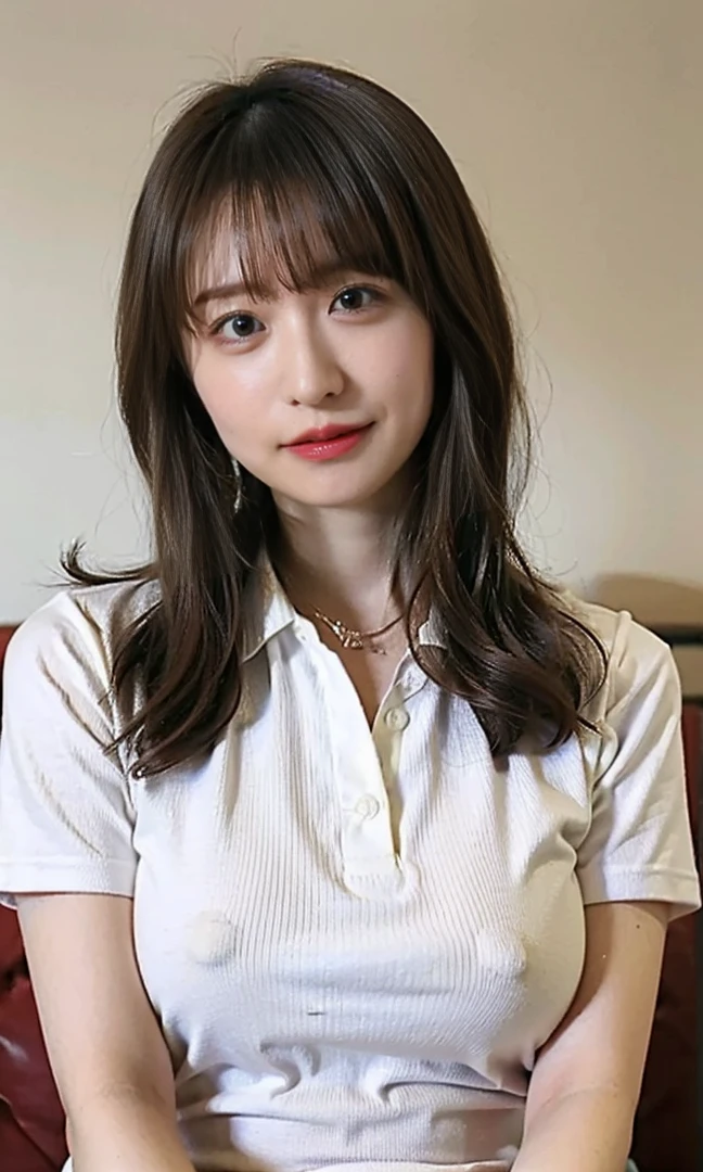 .(((No camera needed！、Spread your legs、Masturbation in the gym、Sitting on the mat and masturbating、Luxurious panties、Seductive waist、Shoulder-length hair:1.4))).((A classy white shirt with a collar、Standing photo、Medium Hair、服の上からでもわかるBig Breasts、Both hands are in front of the belly button、A photo of panties visible through a short polo shirt、Roll up your shirt with your hands、She is wearing a white polo shirt and luxurious white panties.、:1.4))、In the living room、Cream Hair Color、Her huge breasts are obvious even through her clothes...、Small earrings、Light brown hair color、:1.4））、Shiny Hair、Light beige hair color、Background Blur、Light brown hair、｛｛Cowgirl Shot｝｝、（（Close-up shot from the waist up、Big Breasts:1.4））、Big Breasts、にっこりsmile、服からでも分かるBig Breasts、Cowboy Shot、素敵なsmile、（（Revealing clothing））、Full body photo、ring、Tuck your hair behind one ear、Silver Necklace、smile、Caustics、Highly detailed photos、Big Breasts、Super no makeup、(8K、RAW Photos、Highest quality、masterpiece:1.2)、(Realistic、Realistic)、1 Girl、((Big Breastsショートヘア、Looking into the camera:1.4))、Hair blowing in the wind
