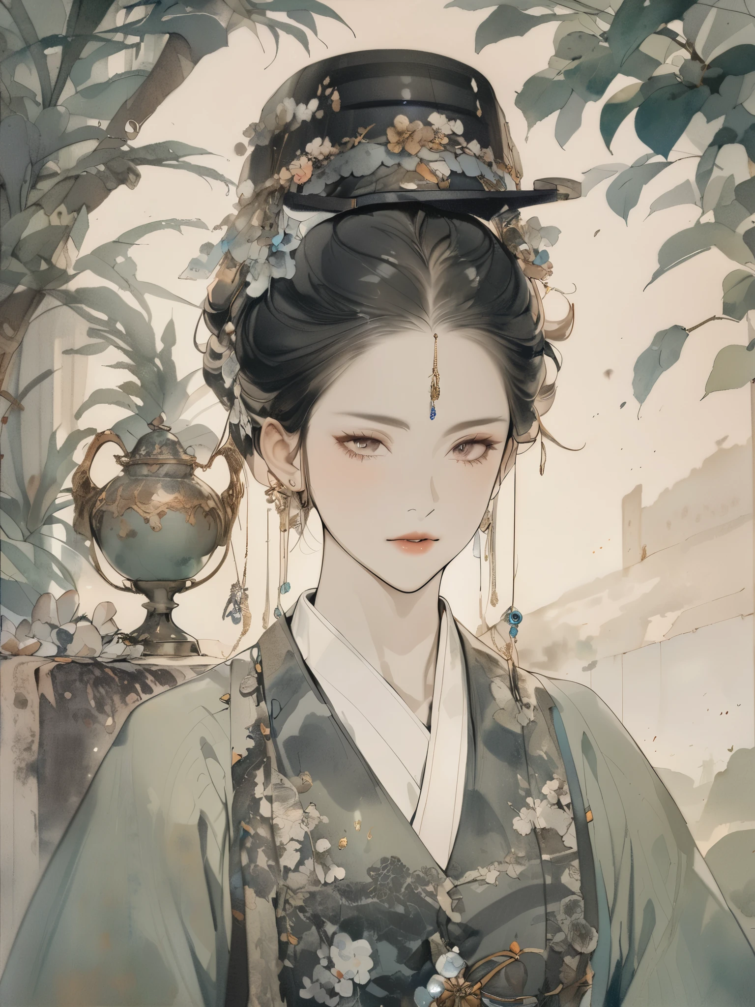 (8K, best quality, masterpiece),1girl, watercolor(medium), {Practical, original photo, Ultra-fine transparent, image, (Influenced by Yoshitaka Amano's style:1.6)}, Practical Light, Delicate skin, (Beautiful slim woman, 25 years old, Court Knight:1.5), Thin legs, Fine particles, Long white hair, Detailed fingers, Thin, sex, Ecstasy expression, 动感sex感的姿势, (巨大有弹sex的坚挺胸部:1.4), (sex感指挥官的盔甲, Long skirt, Long red cape, boots:1.2),(The armor has a larger chest opening;1.6), Exposing breasts, (Arcadia, Flower Storm, Many flowers:1.8), Unobscured,Beautiful scenery, (Flowers, Wind and Moon:1.5), Vivid colors, High contrast, High Saturation