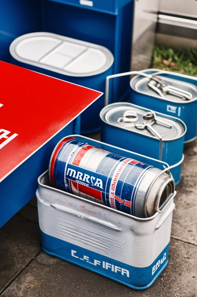 Canned formula 1 drink with the f1 logo on the inside