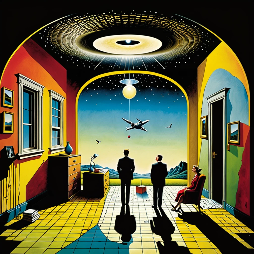 a striking visual metaphor of the idiom: "Truth is stranger than fiction"