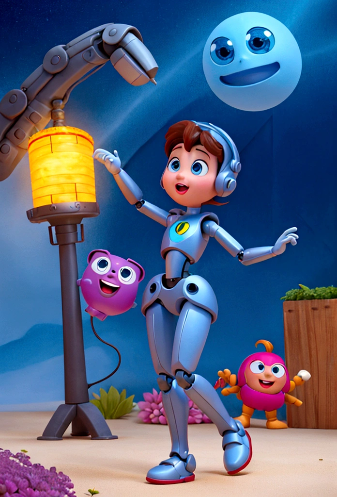 a Disney Pixar movie poster showing a cute little robot