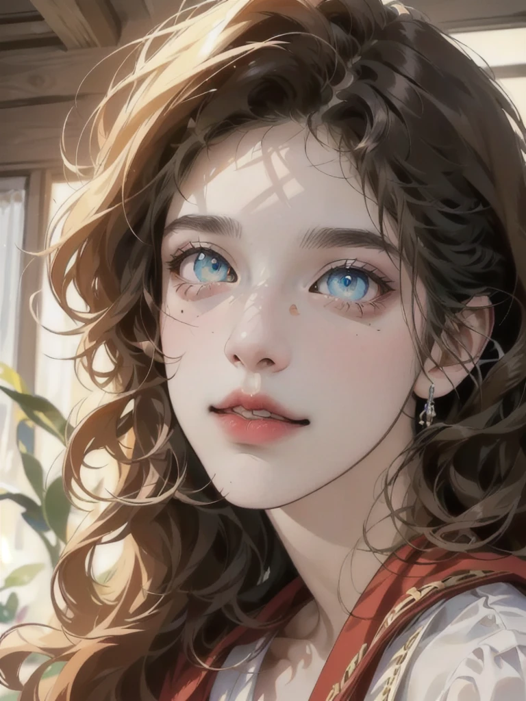 a beautiful 18 year old hispanic-latina girl, extremely long black bushy curly hair, oval face, almond shaped brown eyes, plump lips, physique, short height, tan skin, beautiful smile, college student, white mini dress, thick lips, innocent, altruistic personality, manga sketch art style, front view, (best quality,4k,8k,highres,masterpiece:1.2),ultra-detailed,(realistic,photorealistic,photo-realistic:1.37), (extremely detailed eyes and face:1.5), (extremely detailed lips:1.3), highly detailed skin, intricate details, soft lighting, warm color tones