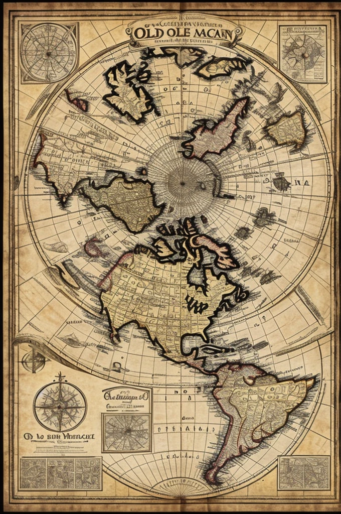 old map, medieval style