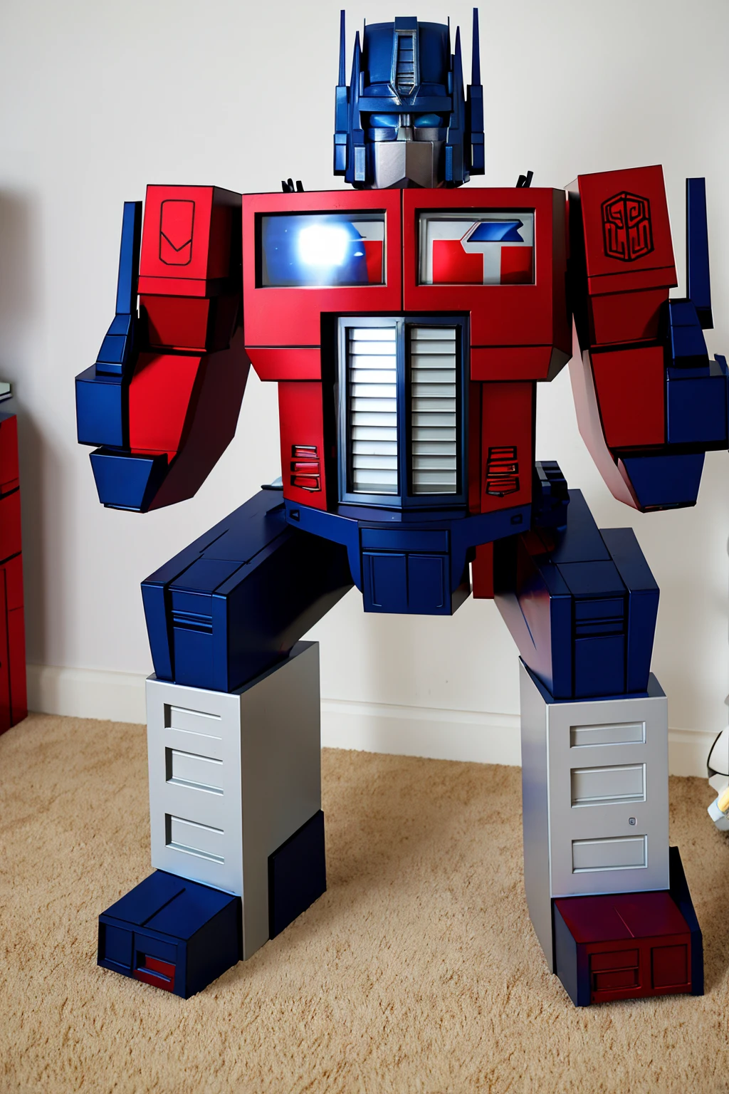 Optimus prime playing Nintendo