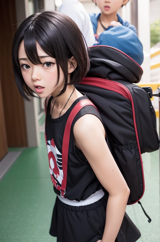 Make a young anime character masturbate