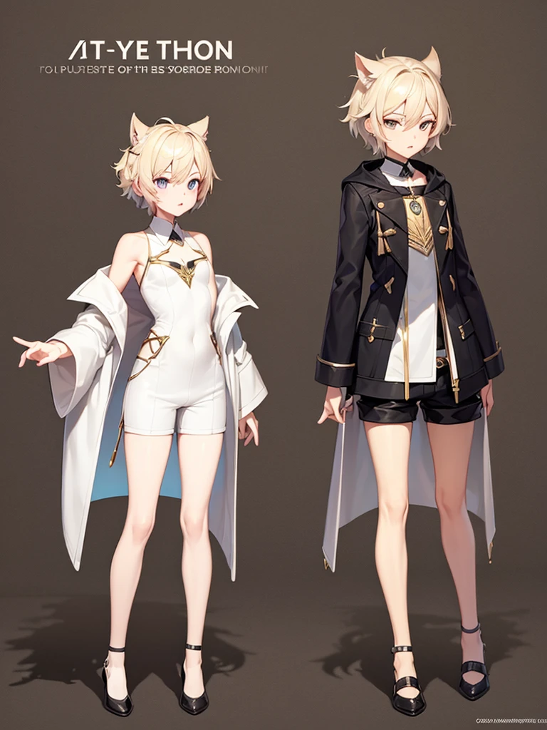 Femboy, off the sholder coat, short pants, wizard, full body, concept art 