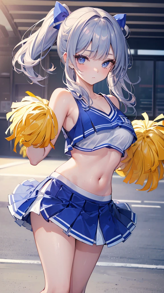 (((masterpiece))),(((High resolution))), (((perfect face))), (((Beautiful Cheerleader))), big , skirt, panty shoot, ((top quality eyes)), ((detailed texture)), look at the camera