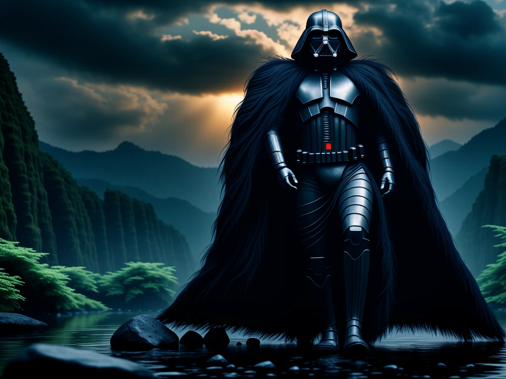full body length,Chalsedoon Aau from star wars,native indian,ominous landscape, Obsidian atmosphere,flying islands,dangerous atmosphere,intricate details,realistic humid skin,extremely intricate details,Epic Realistic, cinematic style,dramatic light,anatomically correct,eyes extremely detailed, high detailed eyes,UHD,Retina,HDR,Cinematic, Technicolor,natural skin textures, hyper realism, hyper detailed,High contrast,Realism,Ultra Detailed,irina yermolova,close full body shot, masterpiece,faded,8k resolution, Nikon Z9,sunset,Zhangjiajie National Forest Park of China