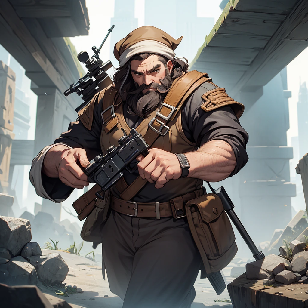 D&D Dwarf with sniper rifle
