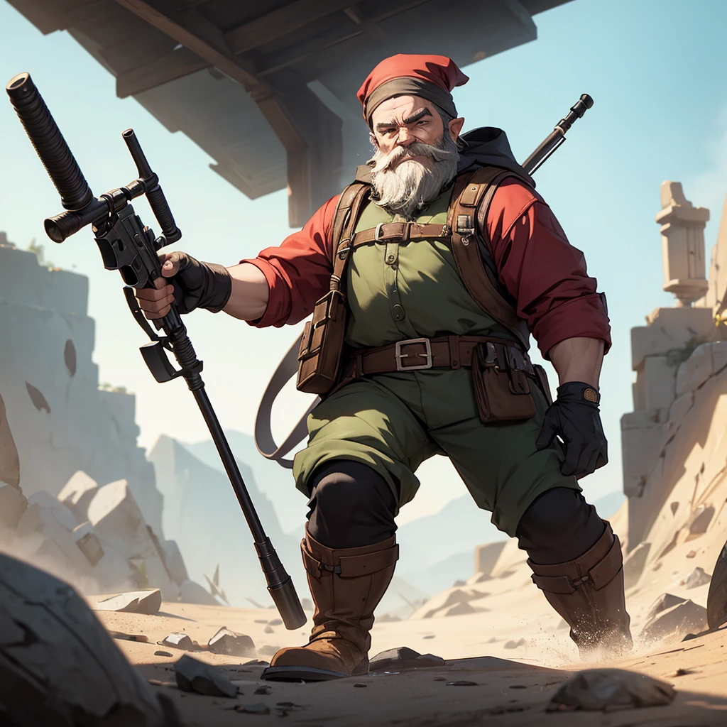 D&D Dwarf with sniper rifle