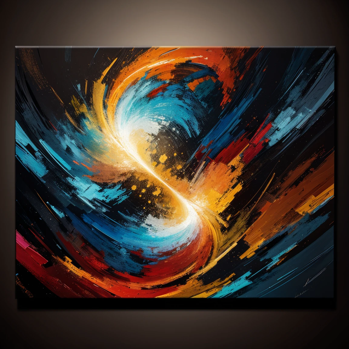 digital painting:1.3, abstract, masterpiece, best quality, ultra-detailed:1.3, pattern, intricate, #faf3dd and #ffa69e