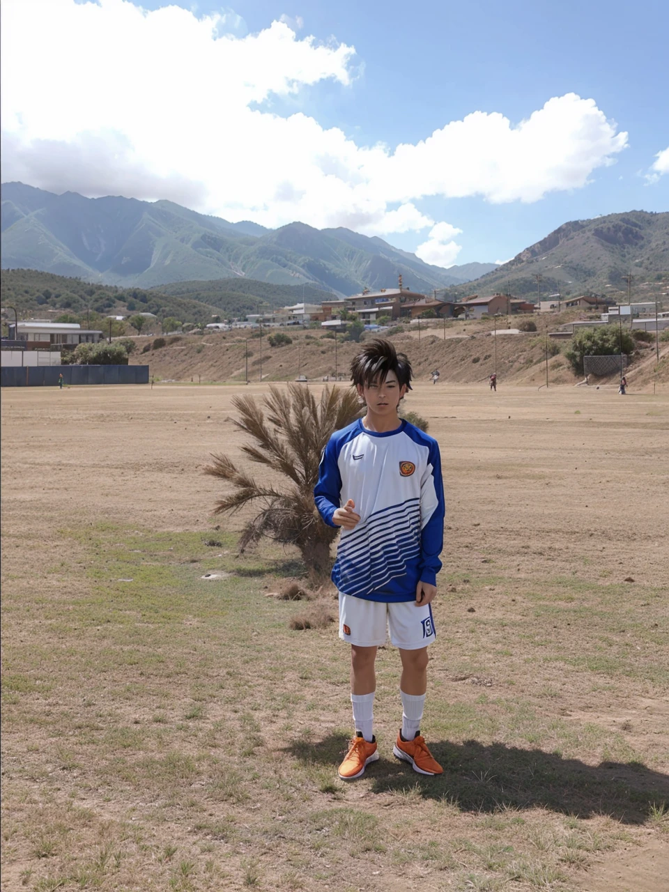 Goku with soccer clothes