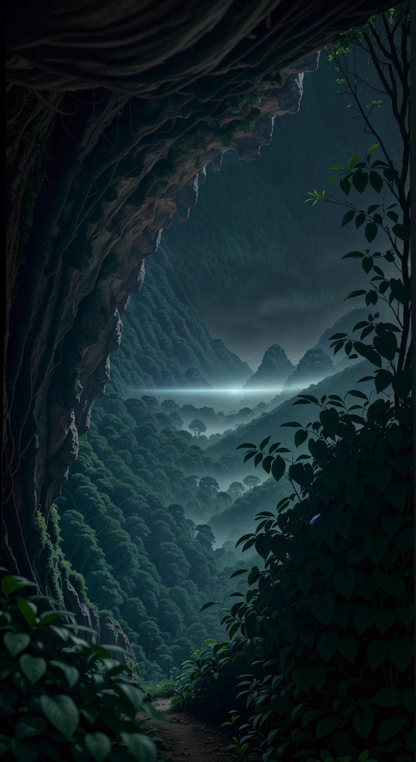 (35mmstyle:1.2), Highly detailed RAW color Photo, Rear Angle, looking out at magical lush green rain forest on alien planet), vivid detail, (exotic alien planet), toned body, big butt, (sci-fi), (mountains:1.1), (lush green vegetation), (two moons in sky:0.8), (highly detailed, hyperdetailed, intricate), (lens flare:0.7), (bloom:0.7), particle effects, raytracing, cinematic lighting, shallow depth of field, photographed on a Sony a9 II, 35mm wide angle lens, sharp focus, cinematic film still from Gravity 2013, viewed from behind, dynamic angle
