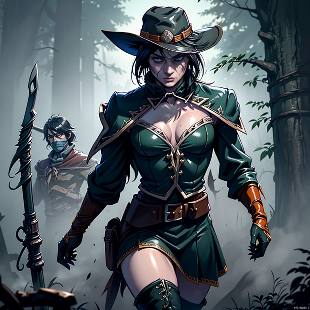 picture of a man, eyes are open, emerald green eyes, dark detailed eyes, plano de fundo Van Helsing, estilo Van Helsing, Van Helsing, taken,realist Solomon Kane, as Solomon Kane, Portrait of a Bloody Hunter, Tim Bradstreet, bloody art, Strange West, Jesse McCree, Director: Hiroyuki Tajima, Dead Lands, Shooter, Make software, Director: Yoshihiko Wada, Leiji Matsumoto, Художественный стиль Red Dead Redemption