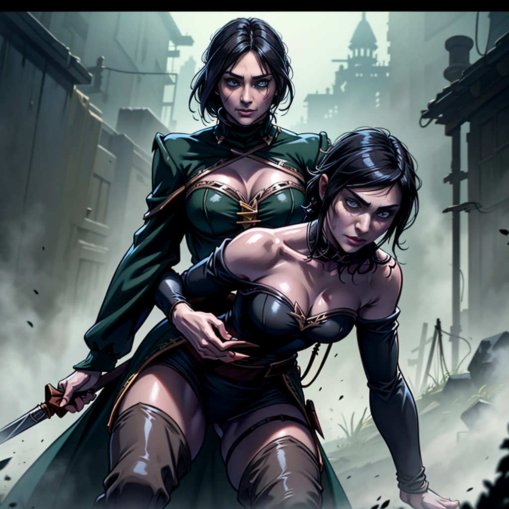 picture of a man, eyes are open, emerald green eyes, dark detailed eyes, plano de fundo Van Helsing, estilo Van Helsing, Van Helsing, taken,realist Solomon Kane, as Solomon Kane, Portrait of a Bloody Hunter, Tim Bradstreet, bloody art, Strange West, Jesse McCree, Director: Hiroyuki Tajima, Dead Lands, Shooter, Make software, Director: Yoshihiko Wada, Leiji Matsumoto, Художественный стиль Red Dead Redemption