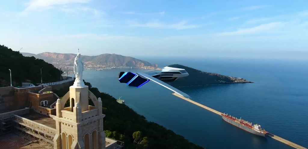 detailed futuristic spaceship