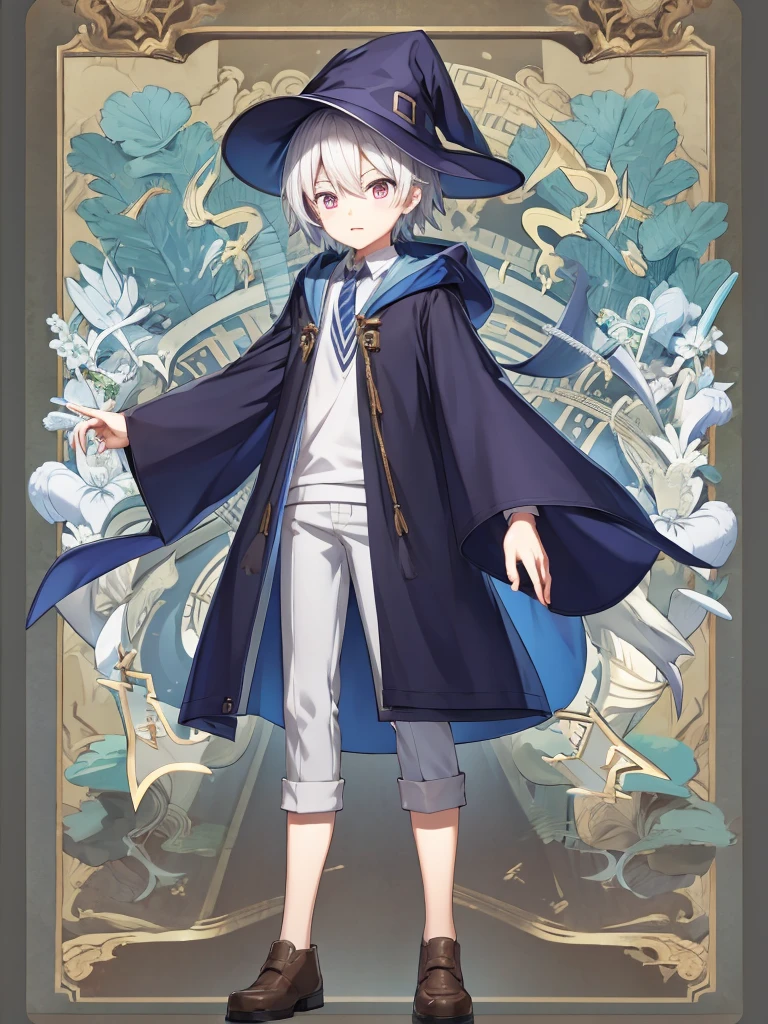  wizard coat, short pants, wizard, full body, concept art , shota,character sheet