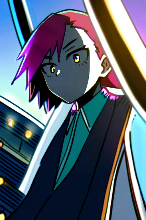 Anime Bekono Hero Academia on a Ferris wheel