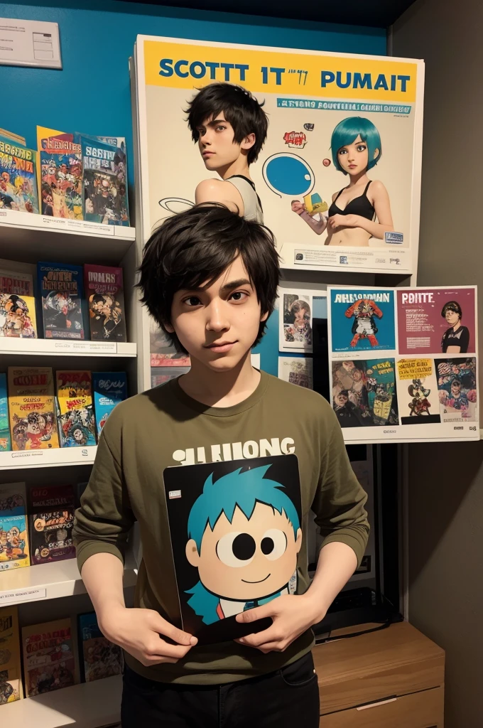 Scott Pilgrim, novel comic, Brian Lee Omile, cartoon