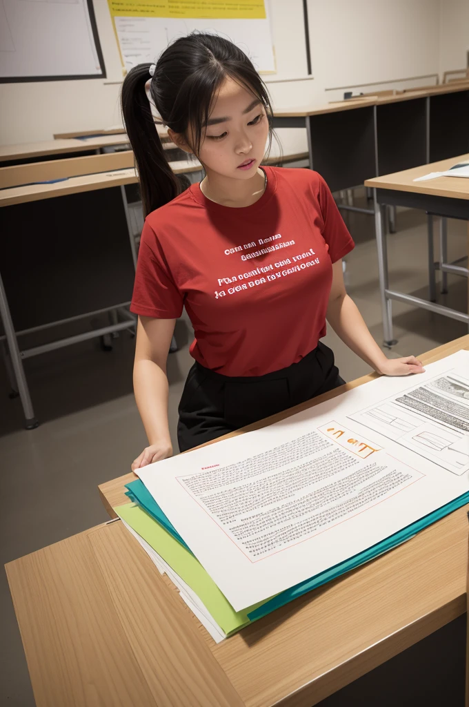 Creative print of a shirt for the pedagogy course