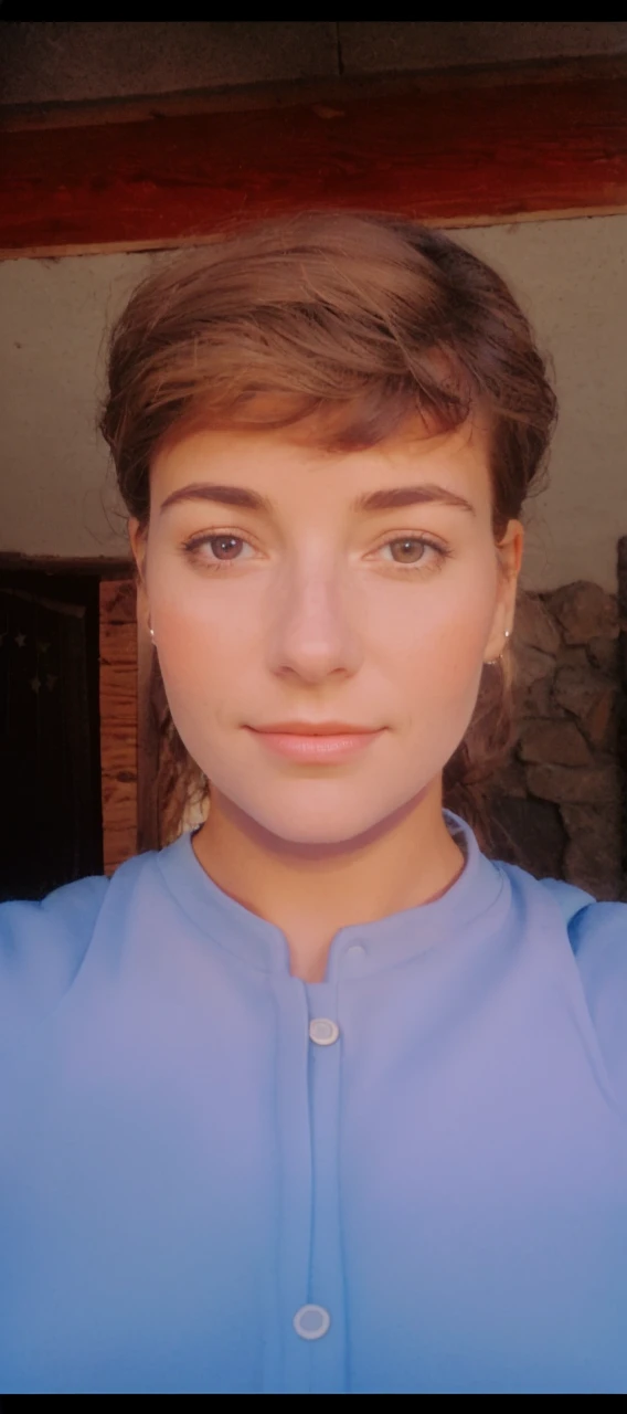 1 woman((upper body selfie, happy)), masterpiece, best quality, ultra-detailed, solo, outdoors, (night), mountains, nature, (stars, moon) cheerful, happy, backpack, sleeping bag, camping stove, water bottle, mountain boots, gloves, sweater, hat, flashlight, forest, rocks, river, wood, smoke, shadows, contrast, clear sky,
analog style (look at viewer:1.2) (skin texture)
(film grain:1.3), (warm hue, warm tone)
