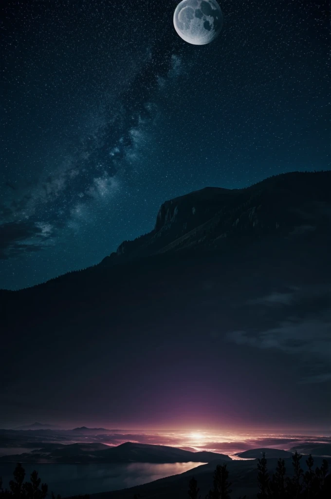 Fantasy book covers.
Night landscapes with stars and moon.