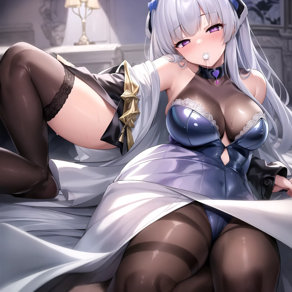 (masterpiece:1.3), (Absurd:1.3), (Highest quality:1.3), (Super detailed:1.3),(Best Shadow:0.7), (Processed Hair), Perfect Anatomy, One girl, alone, just, just-衣装, Hello, Grey Hair, Purple eyes, Blunt bangs, Very long hair, No sleeve, , (masterpiece),(highest quality),(Super detailed),(Best illustrations),(Best Shadow),(absurdes),(Detailed Background),(so beautiful), (masterpiece),(highest quality),(Super detailed),(Best illustrations),(Best Shadow),(absurdes),(Detailed Background),(so beautiful)noa-outfit, , Big Breasts, Long Hair, , , Nipples, , , , empty eyes, , drool, , , blank eyes, , , , , Detailed super oily shiny skin, wet, , , roll one’s eyes, , constricted pupils, , hypnosis, heart-shaped pupils, , sleep, dead, no expression, mouth open sloppily, afterglow, on the bed, , sexual ecstasy, , drunken eyes, vibrator,. rotor, egg vibrator,