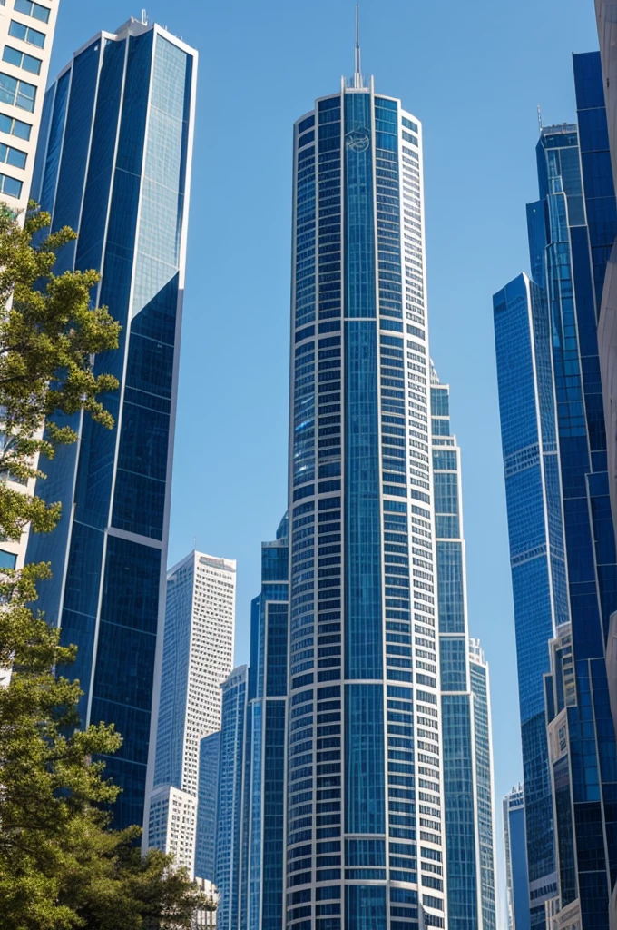 Modern futuristic 45-story building